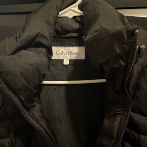 Calvin klein puffer jacket with hoodie